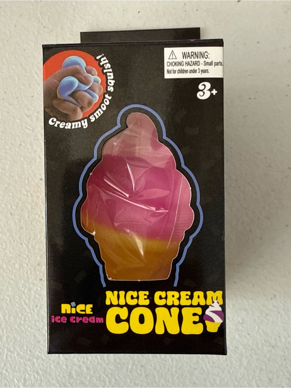 Cone Squishy Toy - Pink and Yellow - Kids Learning Toy